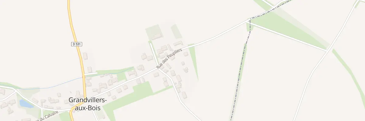 Plan du 15 Rue des Peupliers à Grandvillers-aux-Bois