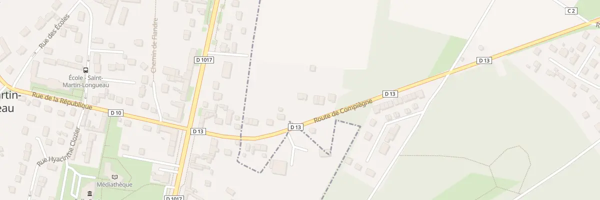 Plan du 12 Rte de Compiegne à Saint-Martin-Longueau