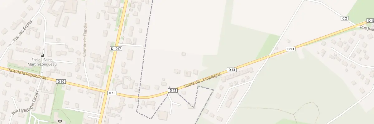 Plan du 14 Rte de Compiègne à Bazicourt