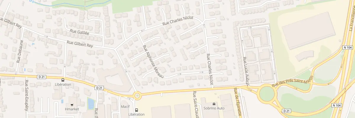 Plan du 25 Rue Alphonse Moreau à Pontault-Combault