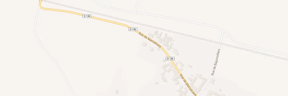 Plan du 5001 Rue de Marcelcave à Wiencourt-l’Équipée