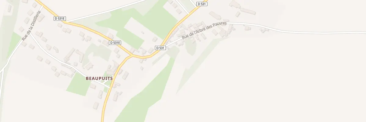 Plan de la Rue de l’Arbre aux Pauvres à Grandvillers-aux-Bois