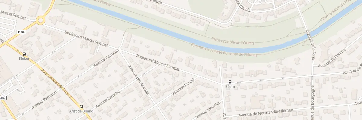 Plan du 87 Bd Marcel Sembat à Villeparisis