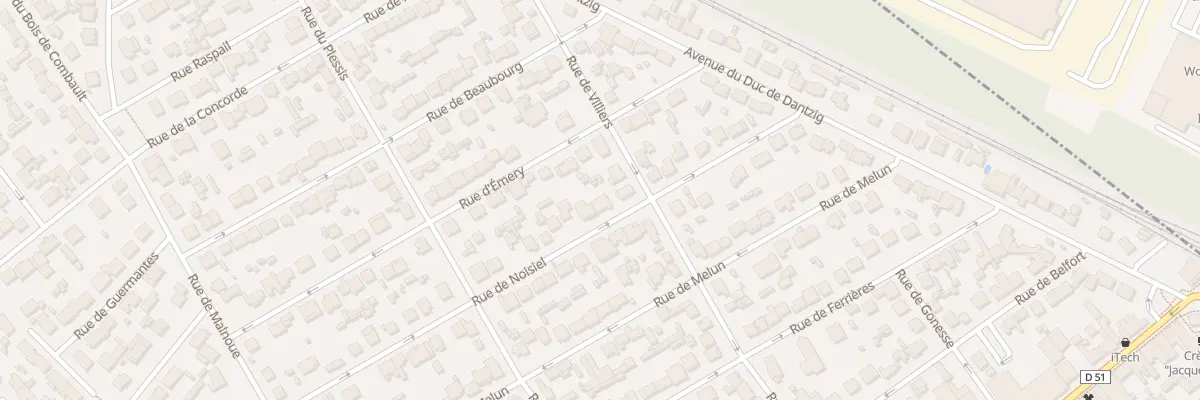 Plan du 22 Rue de Noisiel à Pontault-Combault