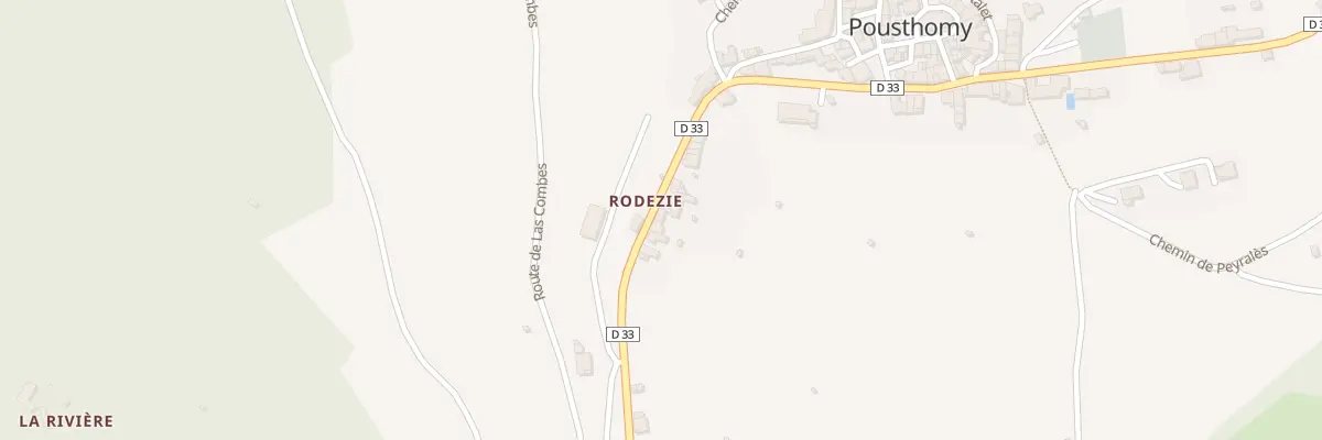 Plan du 5076A Rodezie à Pousthomy