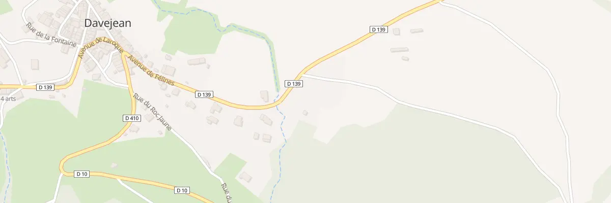 Plan du 18 Av de Félines à Davejean