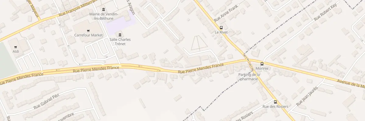 Plan du 15 Rue Pierre Mendes France à Vendin-lès-Béthune