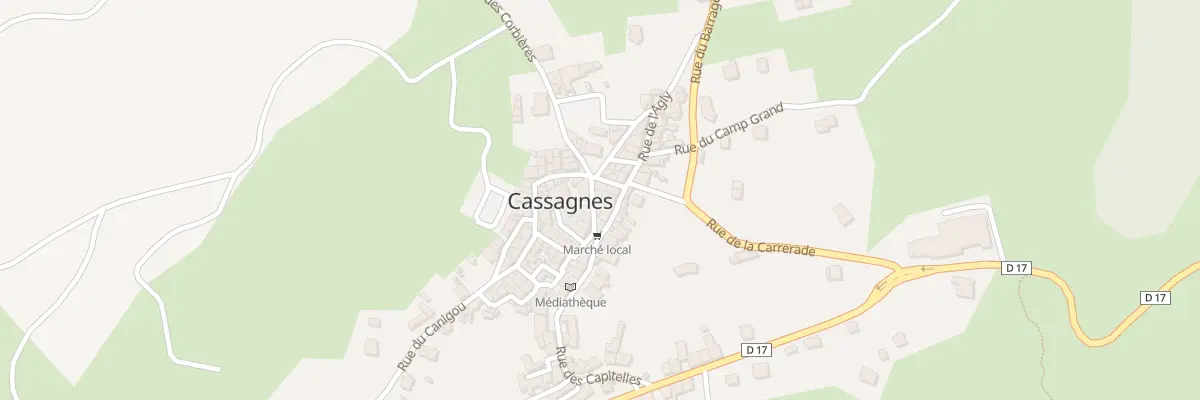 Plan de la Rue des Corbieres à Cassagnes