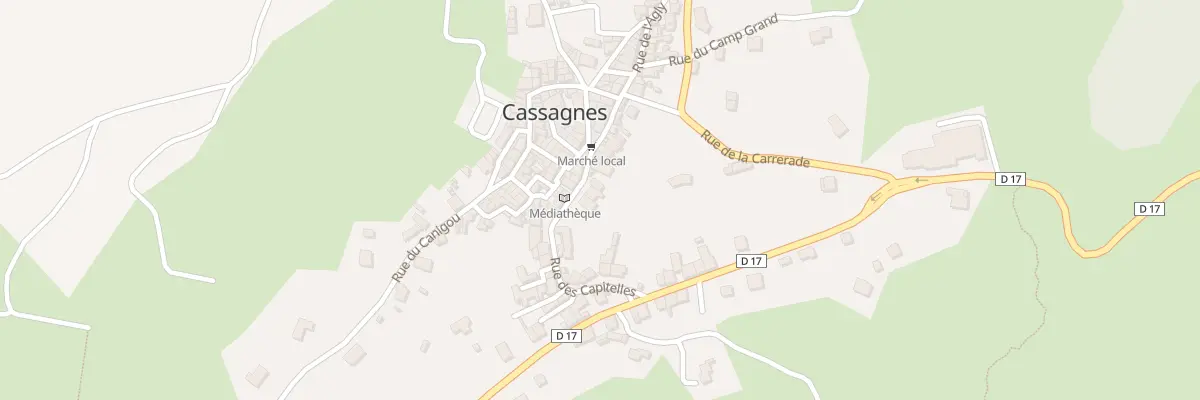 Plan du 100 Le Village à Cassagnes