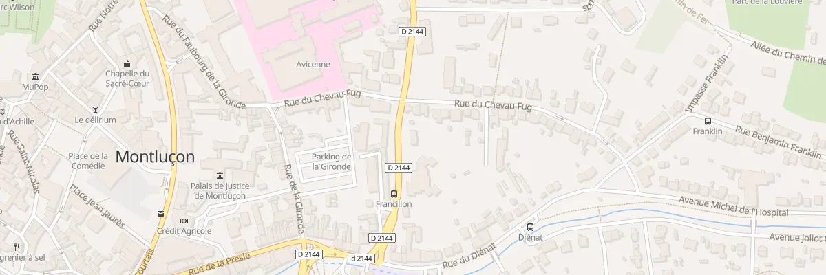 Plan du 14 Rue Docteur Marcel Francillon à Montluçon