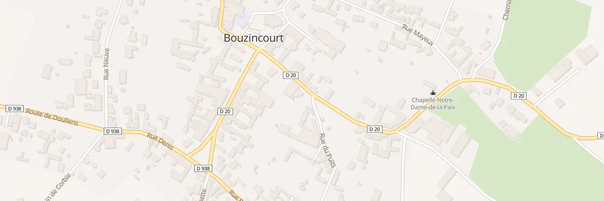 Plan du 86 Gr Grande Rue du Puits à Bouzincourt