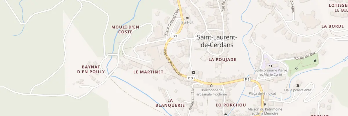 Plan du 7 Rue Jean Jaures à Saint-Laurent-de-Cerdans