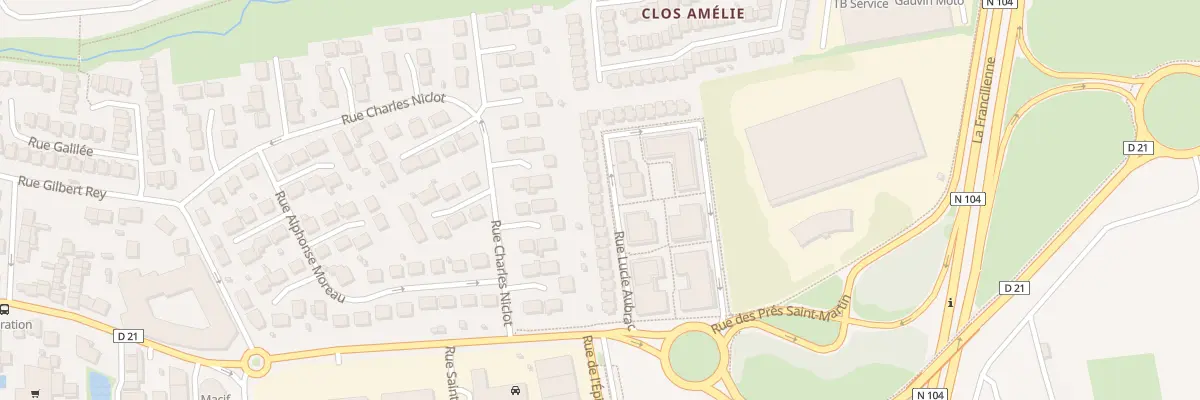Plan du 9001 Rue de la Libération à Pontault-Combault