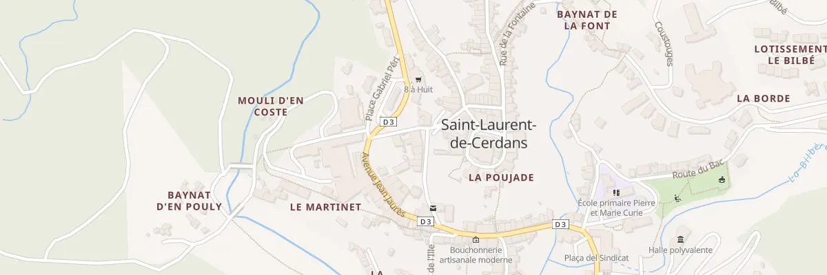 Plan du 1B Pl Pasteur à Saint-Laurent-de-Cerdans
