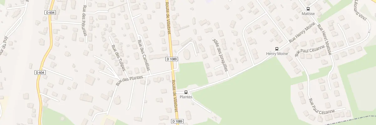 Plan du 89 Rte de Villebret à Montluçon