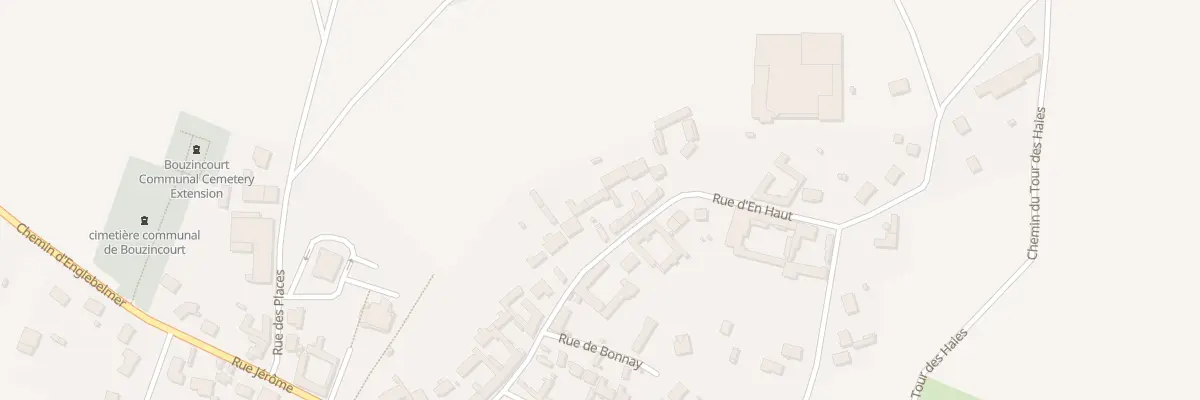 Plan du 205 Rue d’En Haut à Bouzincourt