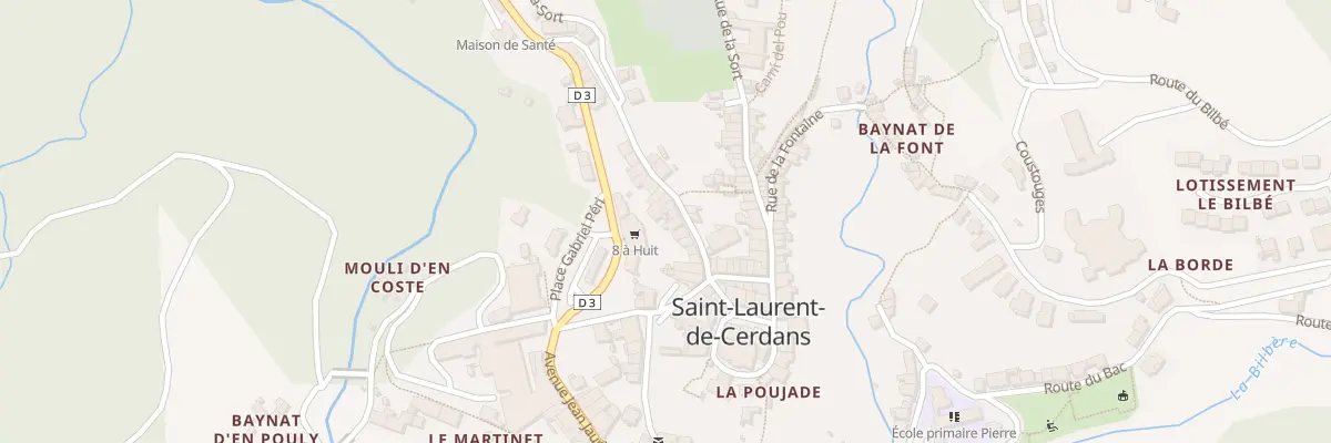 Plan du 15 Rue Albert Serradeil à Saint-Laurent-de-Cerdans