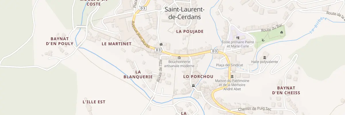 Plan du 34 Rue Jean Jaures à Saint-Laurent-de-Cerdans
