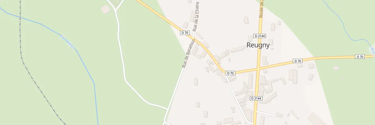 Plan du 13 Rte de Audes à Reugny