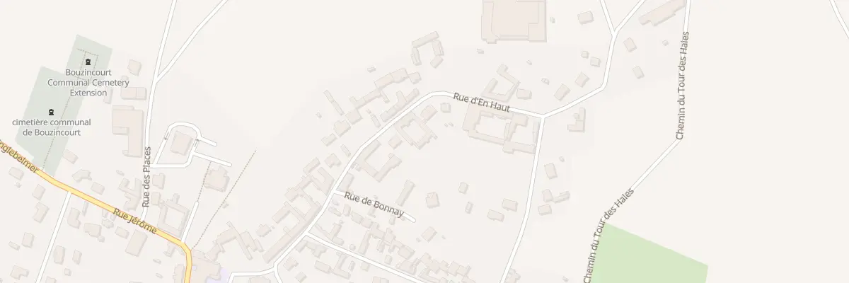 Plan du 230 Rue d’En Haut à Bouzincourt