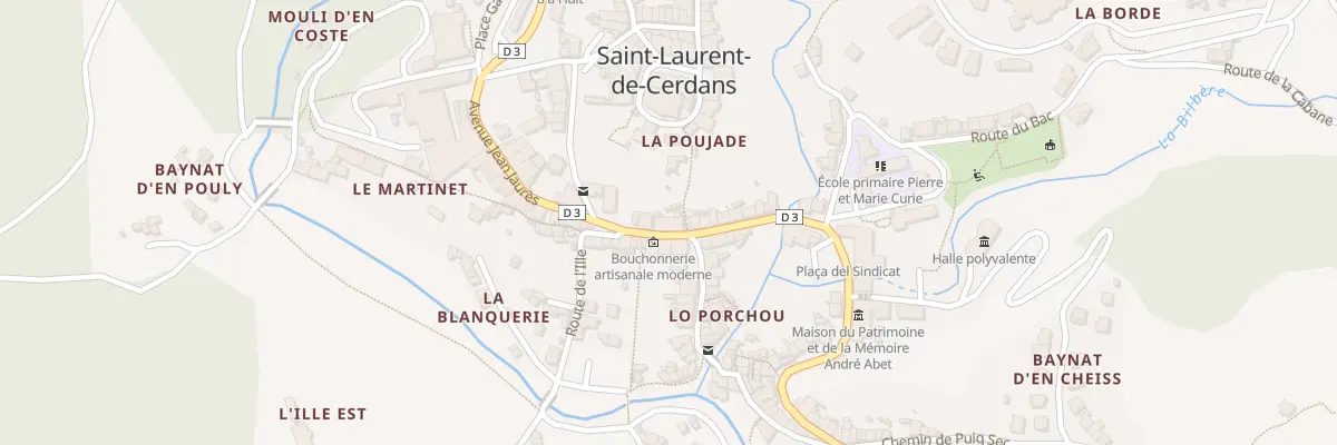 Plan du 15B Rue Jean Jaures à Saint-Laurent-de-Cerdans