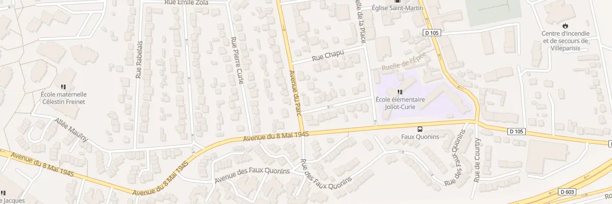 Plan du 25 Av du Parc à Villeparisis