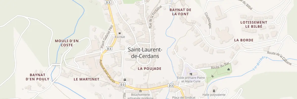 Plan du 7 Pl Publique à Saint-Laurent-de-Cerdans