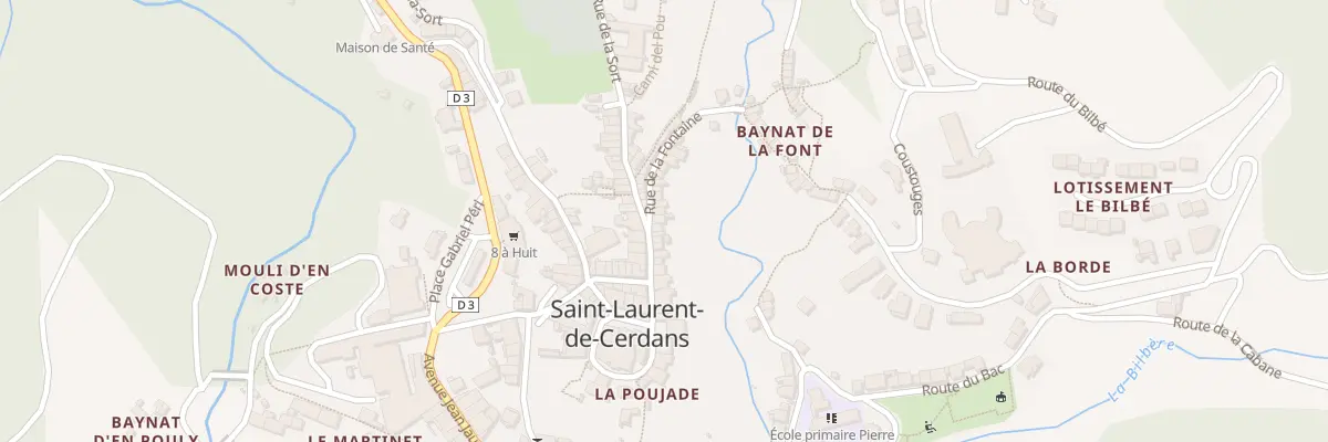 Plan du 2 Rue de la Fontaine à Saint-Laurent-de-Cerdans