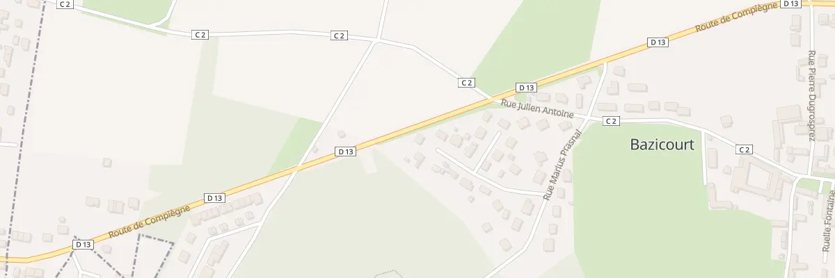Plan du 2 Imp des Merisiers à Bazicourt