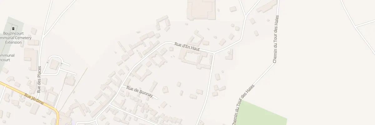 Plan du 340 Rue d’En Haut à Bouzincourt