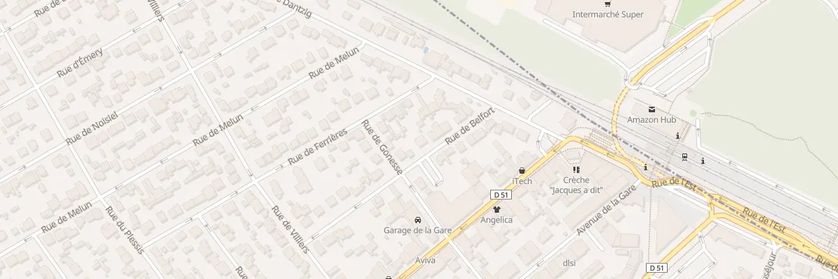 Plan du 12 Rue de Belfort à Pontault-Combault