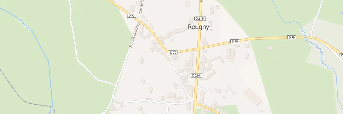 Plan du 3 Rte de Audes à Reugny