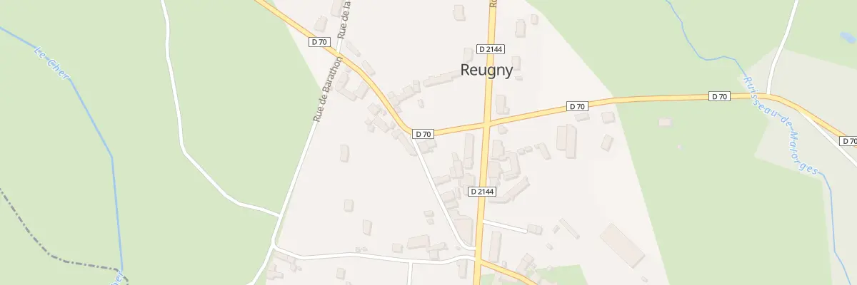 Plan du 1 Rte de Audes à Reugny