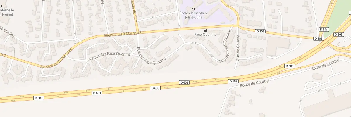 Plan du 33 Rue des Faux Quonins à Villeparisis