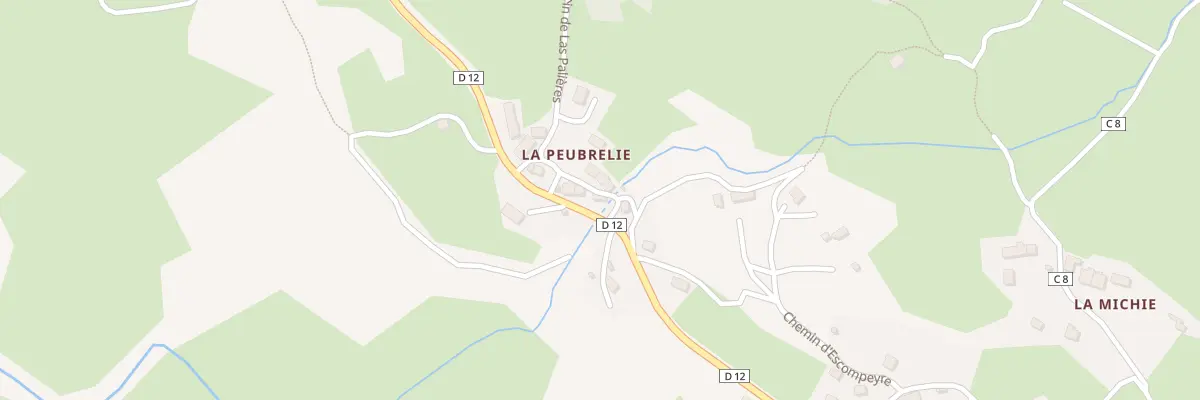 Plan du 5014 La Peubrelie au Falgoux