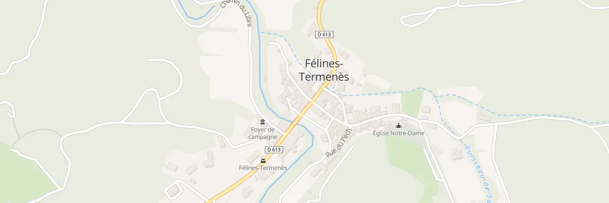 Plan du 59 Le Village à Félines-Termenès
