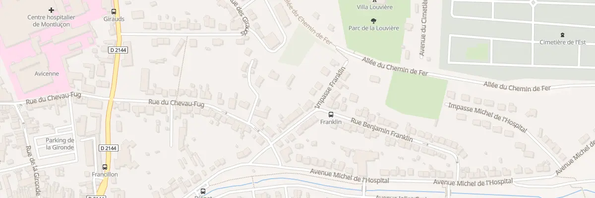 Plan du 11 Rue Franklin à Montluçon