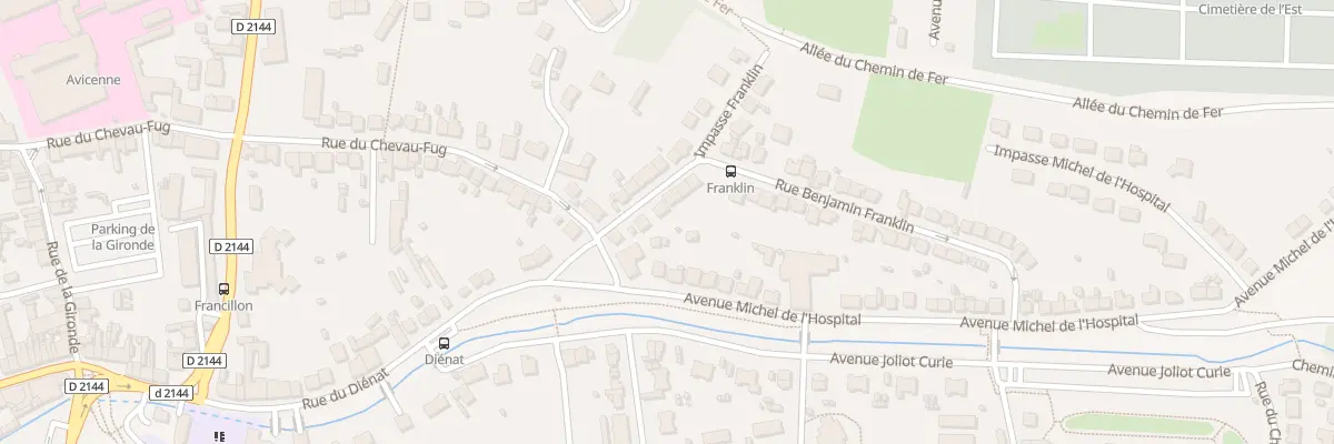 Plan du 6 Rue Franklin à Montluçon