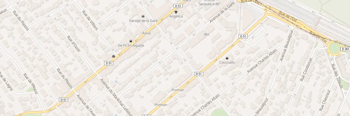 Plan du 29 Av de la Gare à Pontault-Combault