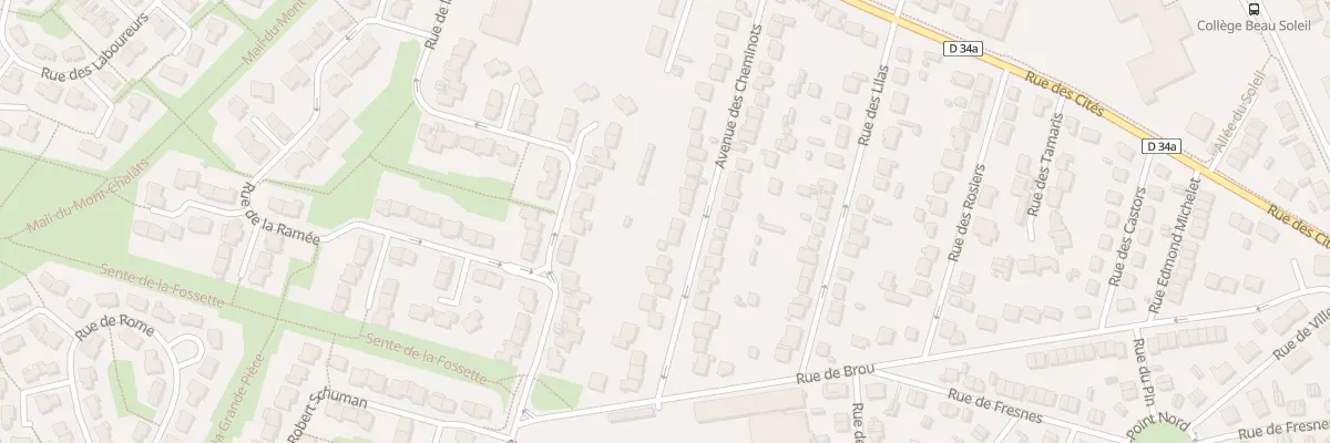 Plan du 34 Rue des Cheminots à Chelles