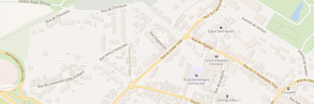 Plan du 1 Rue Duguesclin à Annezin