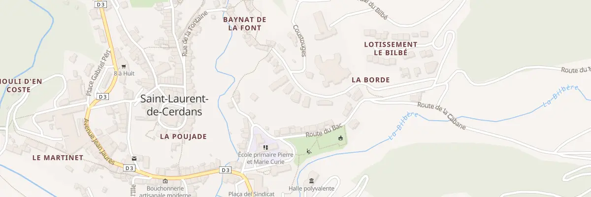 Plan du 5001F La Borde à Saint-Laurent-de-Cerdans