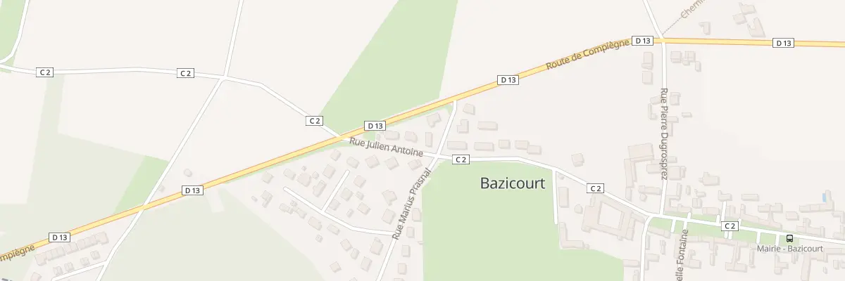 Plan du 1 Che de la Croix Blanche à Bazicourt