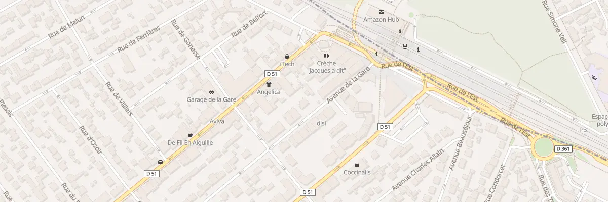 Plan du 14 Av de la Gare à Pontault-Combault