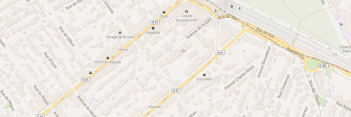 Plan du 17 Av de la Gare à Pontault-Combault