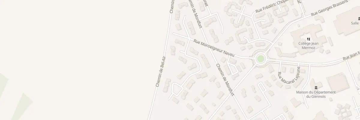 Plan du 10 Rue Claude Debussy à Gien