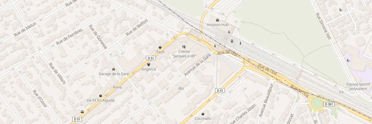 Plan du 4 Av de la Gare à Pontault-Combault