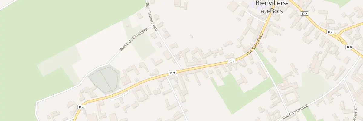 Plan du 2 Rue Clemenceau à Bienvillers-au-Bois