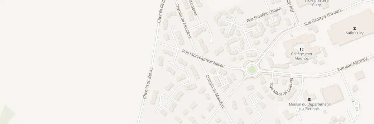 Plan du 3 Rue Claude Debussy à Gien