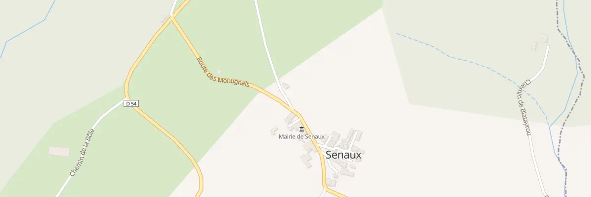 Plan du 3 Rte des Montignals à Senaux
